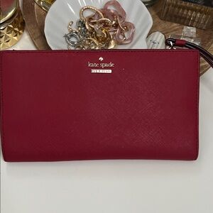 Kate Spade Cherry Red Wristlet Clutch